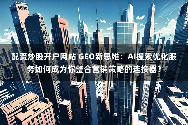 配资炒股开户网站 GEO新思维:AI搜索优化服务如何成为你整合营销策略的连接器?